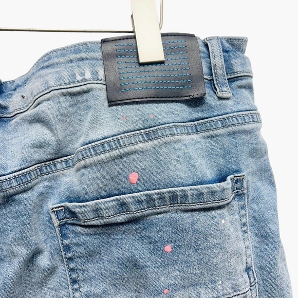 Serenede Denim Short Jeans Paint Splatter Men’s Size 40 - Picture 6 of 8